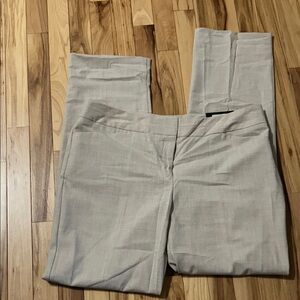 Worthington Beige Straight-Leg Dress Pants